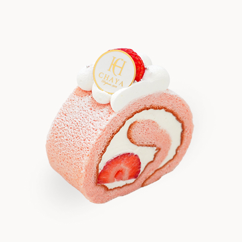 苺のロールケーキ